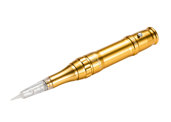 Golden Cosmetic Tattoo Machine Stainless Steel Electric Semi Permanent