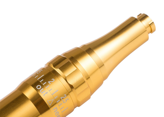 Golden Cosmetic Tattoo Machine Stainless Steel Electric Semi Permanent